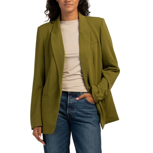 HAVER + BLAIR chartreuse Single Button Blazer - Picture 1 of 2